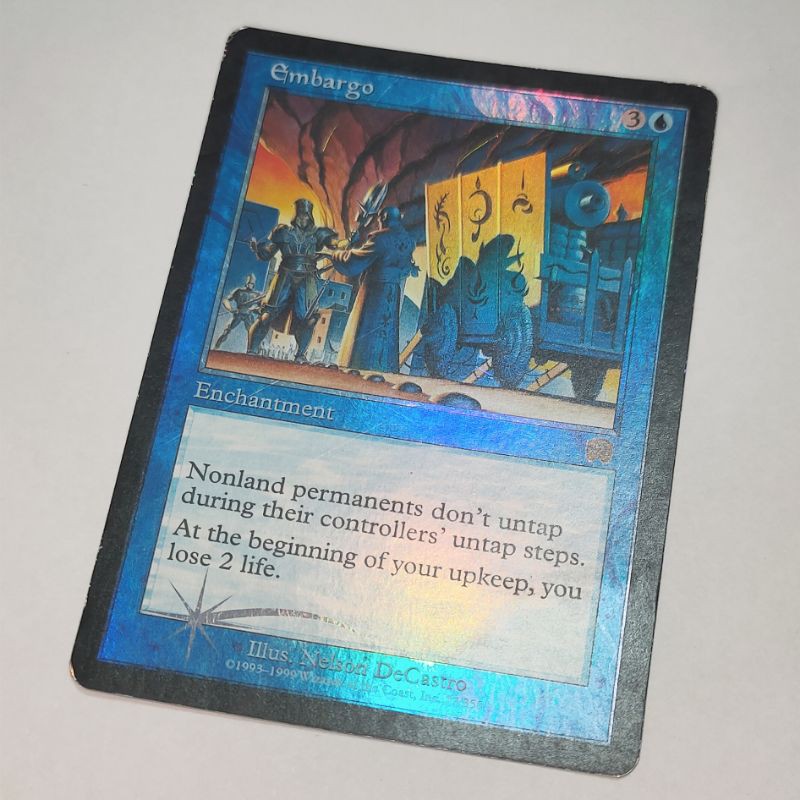 MTG Card Foil EMBARGO Magic the Gathering Trading Card Game Blue ...