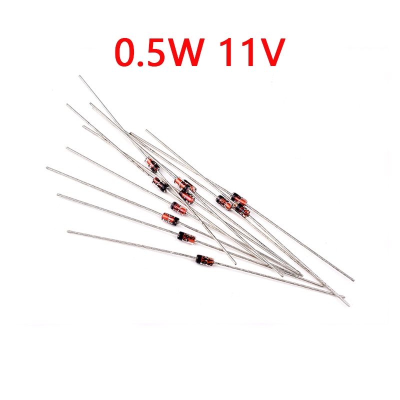 Lot De 100 Diodes Zener BZX55C3V0 3V 0.5W DO-35 - Composant Électronique Axial Pour Circuits
