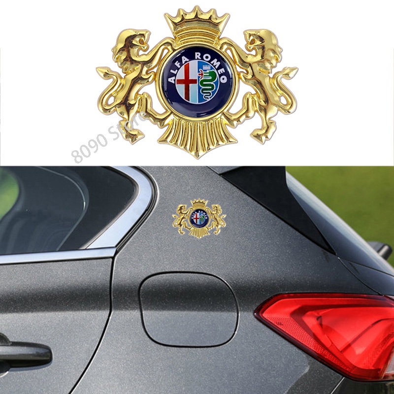 3d Metal Lion Car Body Emblem Sticker Auto Side Trunk Cover Scratches Decorative Badge Decal For 0075