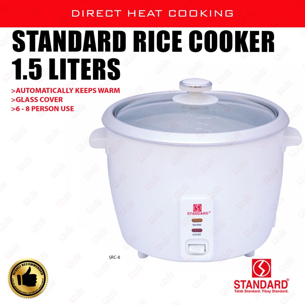 Rice Cooker 1.5 Liters Standard SRC8 Shopee Philippines