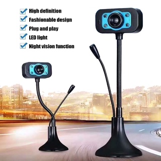480P USB2.0 Webcam Camera with Mic Night Vision Web Cam For PC Laptop Web  Ca-YN