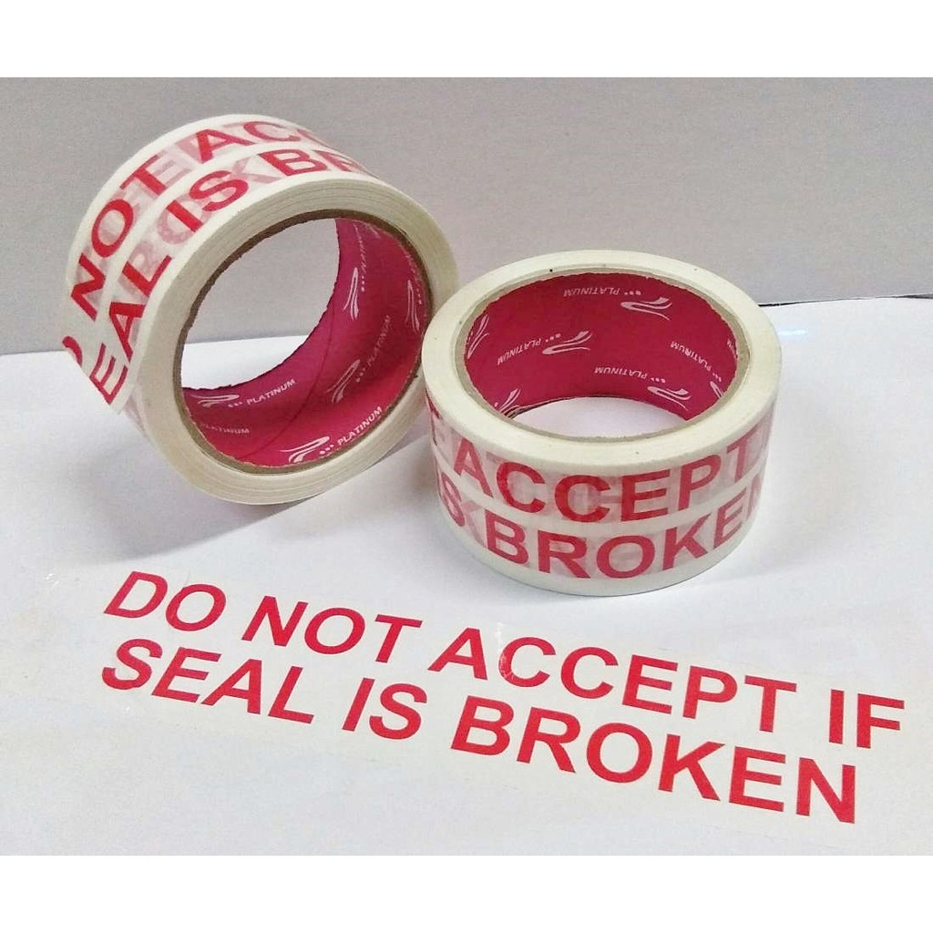 Do Not Accept If Seal Is Broken Tape Wholesale 6 rolls / Security Tape