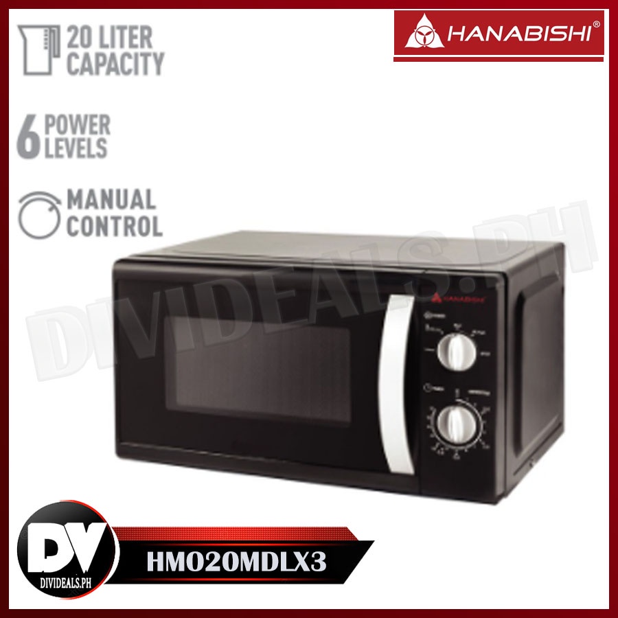 Hanabishi Microwave Oven (Manual) 20 L HMO20MDLX3 Shopee Philippines