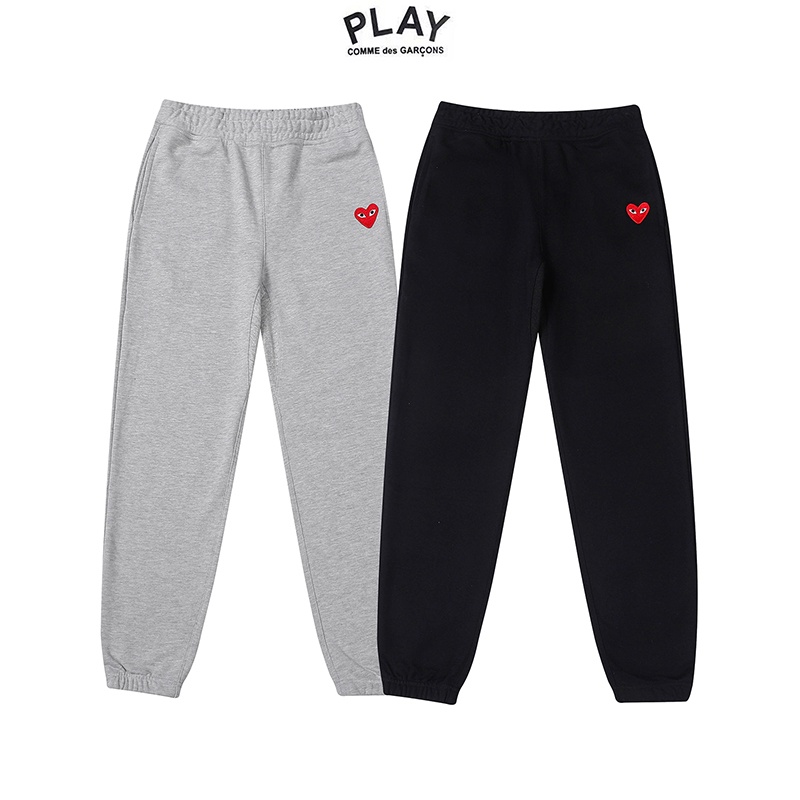 Ready Stock CDG PLAY Embroidered Heart Casual Pants for Men and Women Shopee Philippines