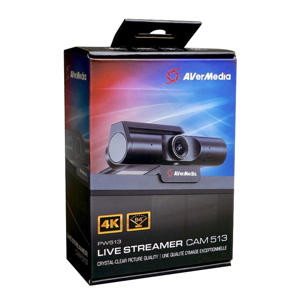 AVerMedia Live Streamer CAM 513 (PW513) Ultra-Wide Angle 4K Ultra HD ...