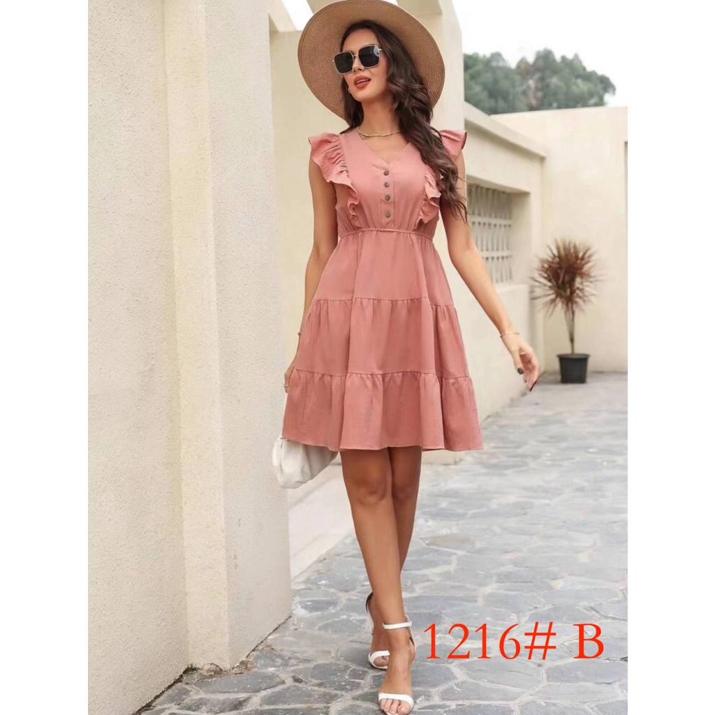 Fashion short sleeve casual formal dress Shopee Philippines