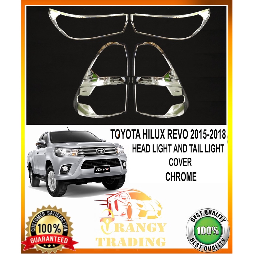 Toyota Hilux Revo 2015 to 2018 Headlight and Taillight cover chrome