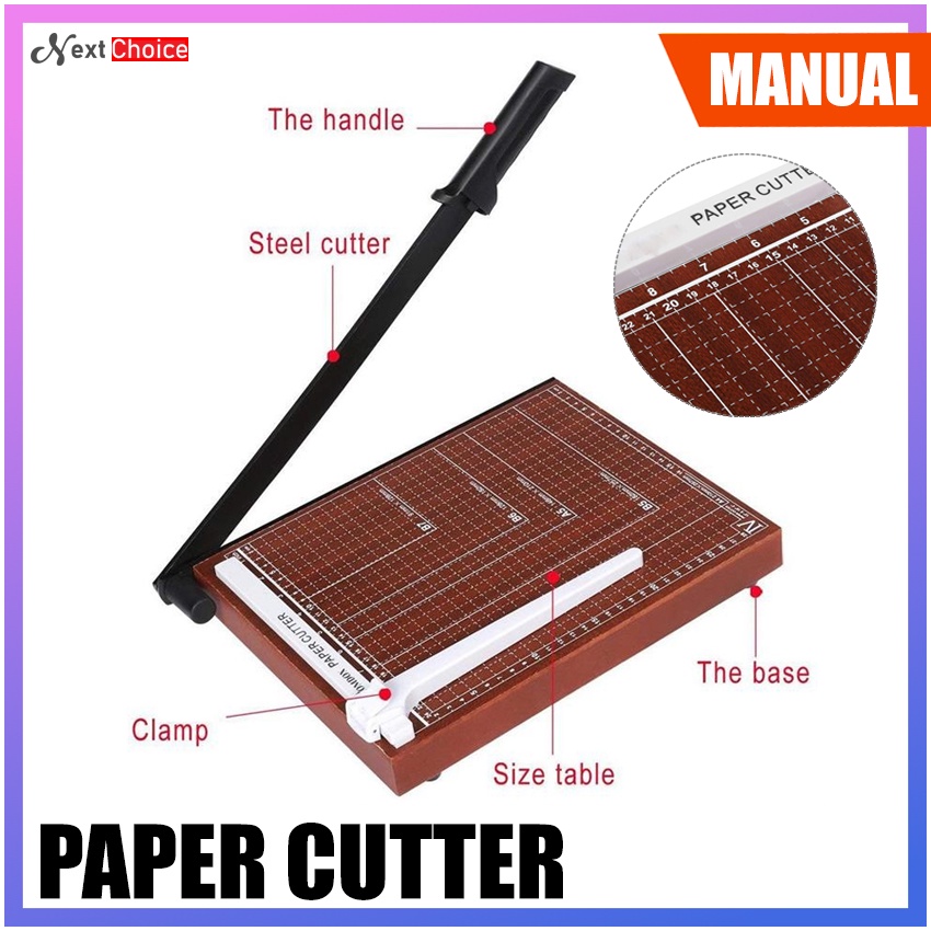 Office Supply A4 Wood Structure Paper Cutter with Paper Adjuster ...
