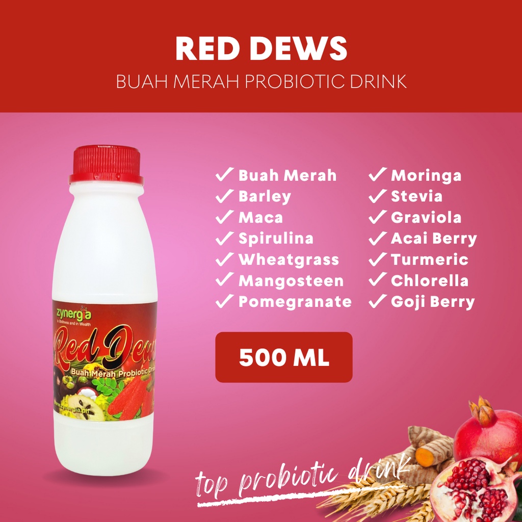 Original Zynergia Red Dews Buah Merah Probiotic Drink by Doc Atoie ...