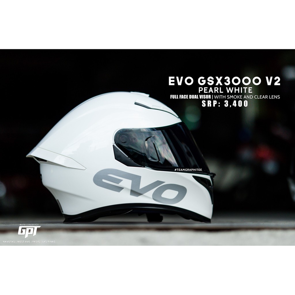 Evo 2024 white helmet