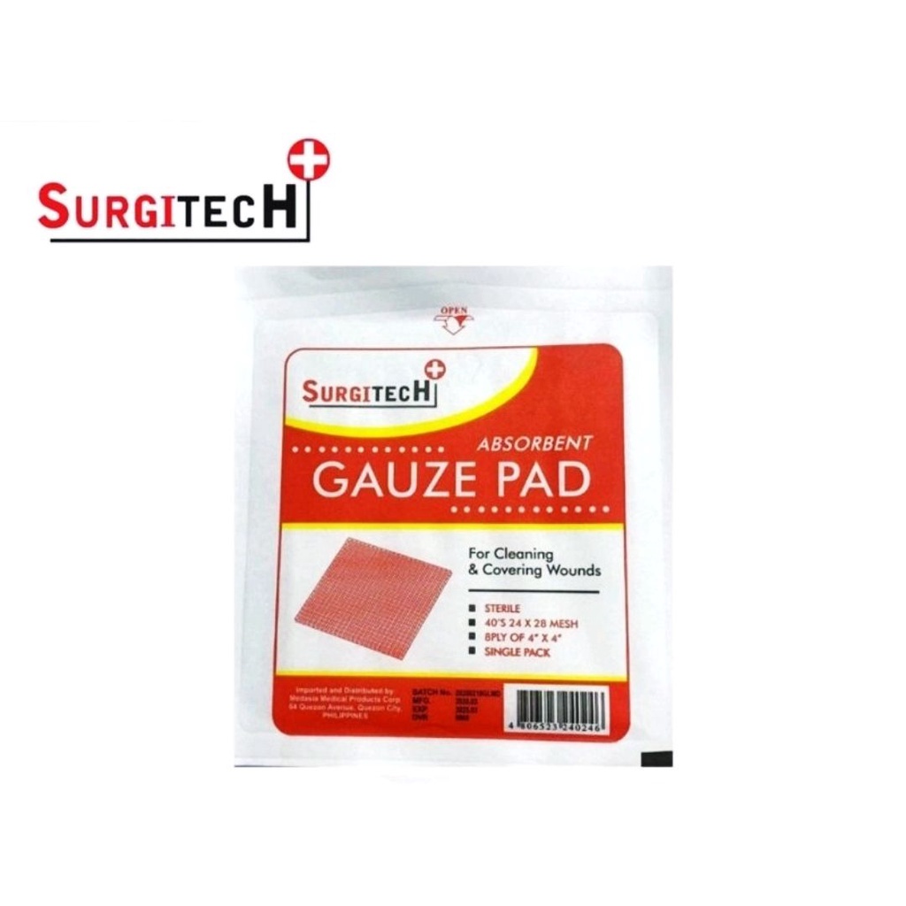 Gauze Pad 4x4 Sterile Single Pack ( 10 packs ) | Shopee Philippines