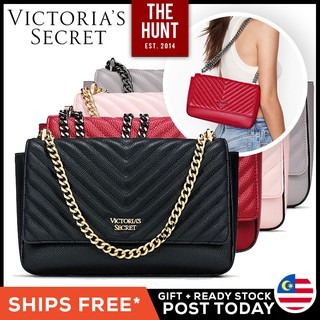 NWT Victoria's Secret Mini Shoulder Bag Purse Crossbody V-Quilt V Logo Pink