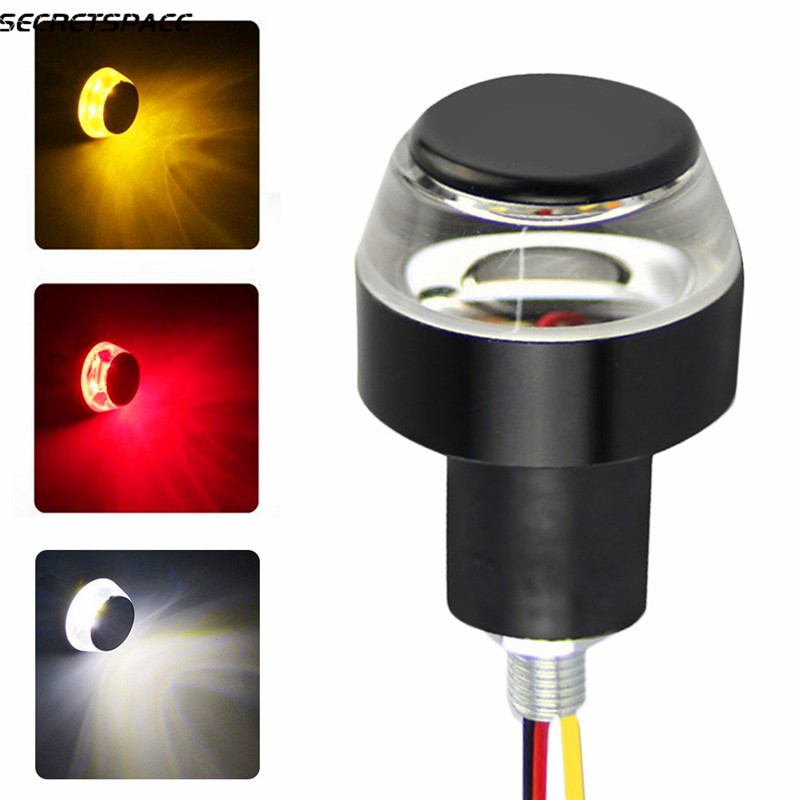 ST 1Pcs Motorcycle Turn Signal LED Light Indicator Blinker Handle Bar End Handlebar Shopee