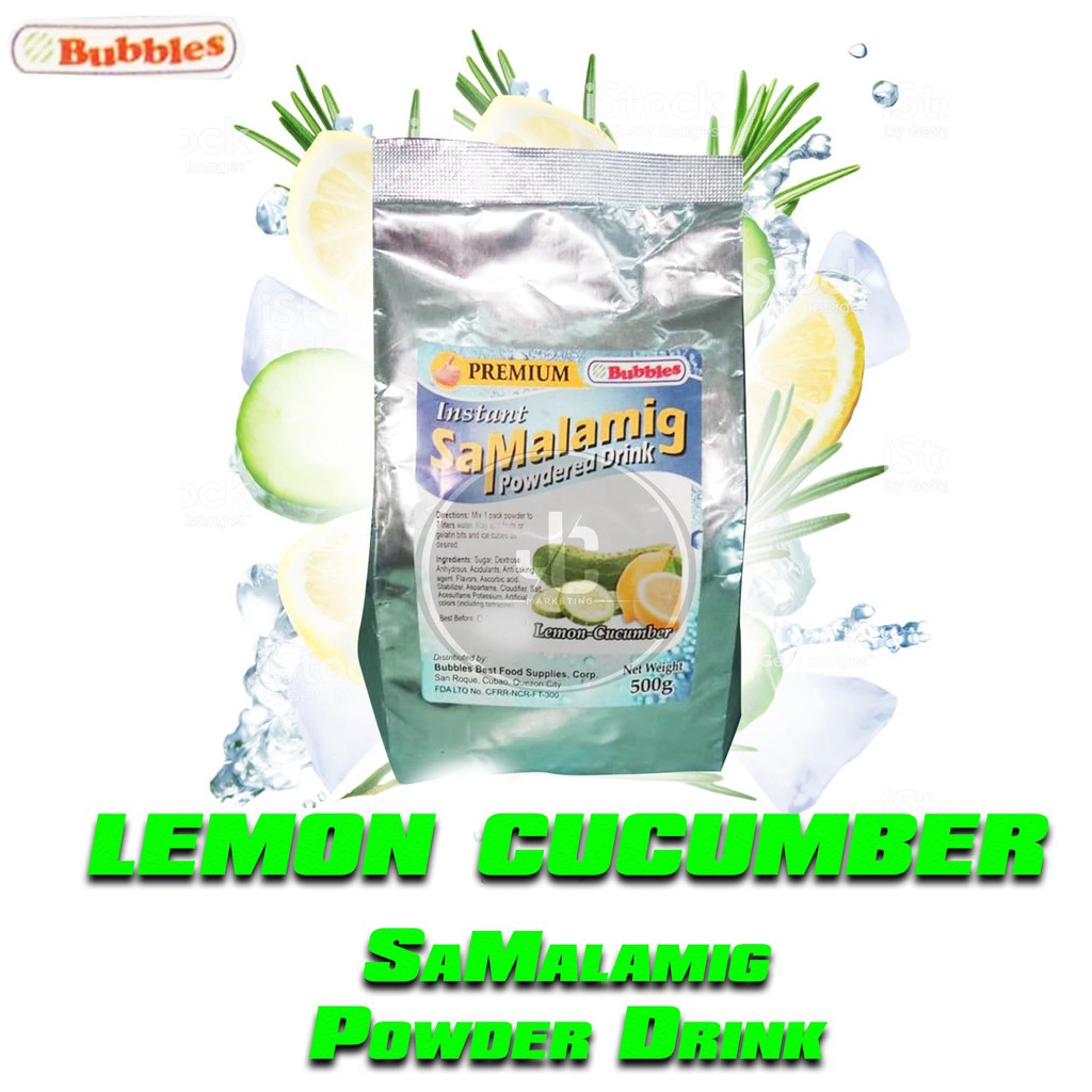 Bubbles Cucumber Lemon Samalamig Powder Drinks Instant 500g 