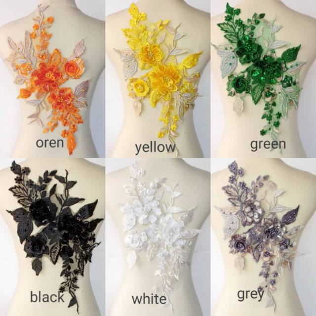 3d flower embroidery Lace, embroidery application | Shopee Philippines