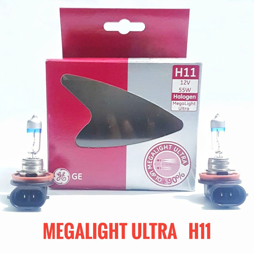 Ge Megalight Ultra H11 55 Watt - Brighter Car Lights 90% | Shopee ...