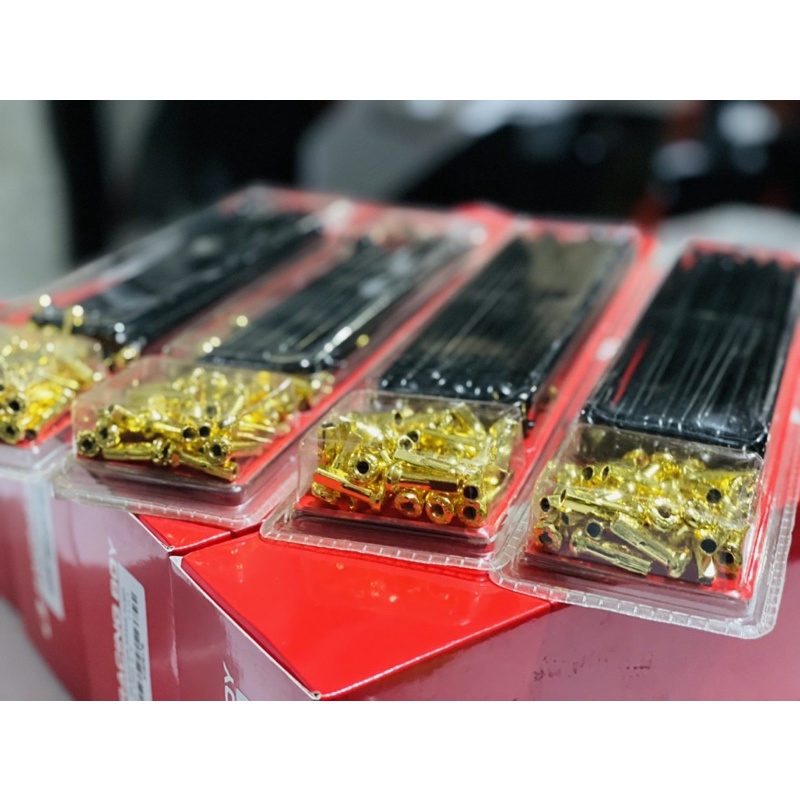 RACING BOY RIOS/SPOKES (BLACK WITH GOLD) 184 and 161 Size | Shopee ...