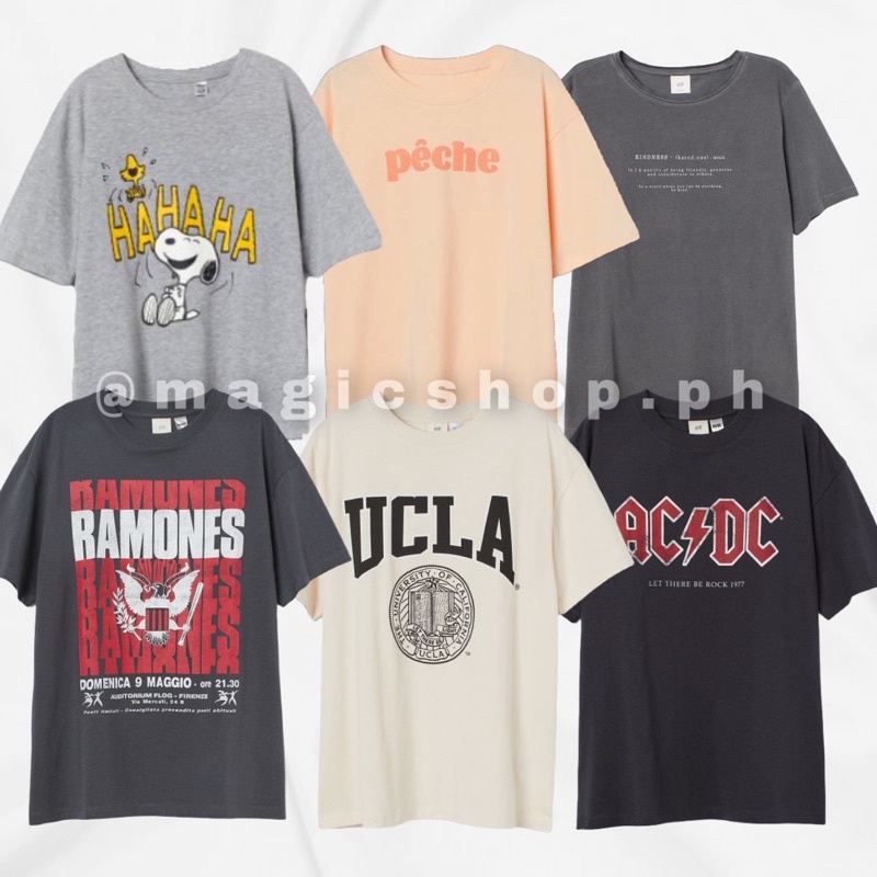 H&m band outlet t shirts