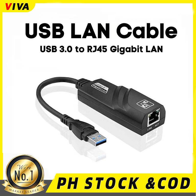 USB 3.0 Gigabit LAN Driverless USB to RJ45 Cable Converter 10/100/1000 ...