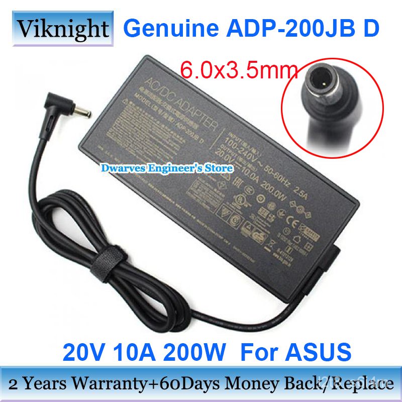 Genuine ADP-200JB D 20V 10A Laptop Adapter Charger For ASUS ROG