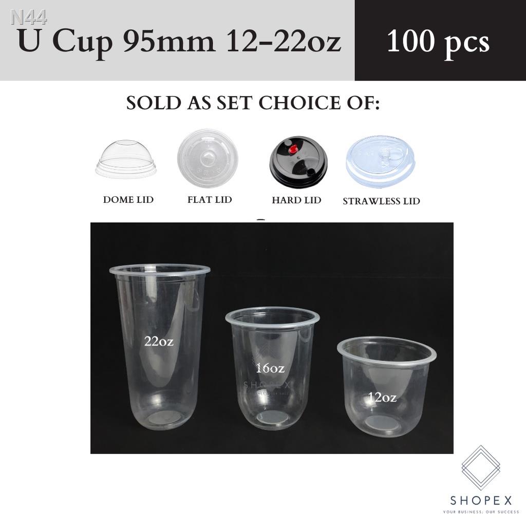 U Cup 95 Mm Milktea Cup With Lids 100 Pcs Bndl Disposable Plastic Cupsmilk Tea Cupsjuice 9946