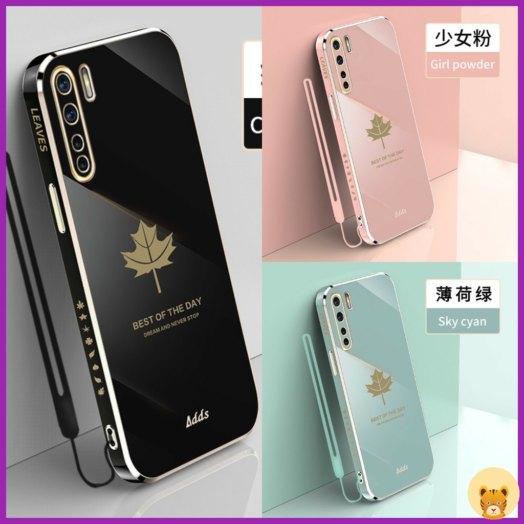 Casing Oppo Reno 3 Case Luxurious Texture Smooth Straight Edge Soft ...