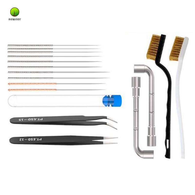 3D Printer Cleaner Tool Copper Wire Brush Toothbrush Nozzle Cleaning 3D ...