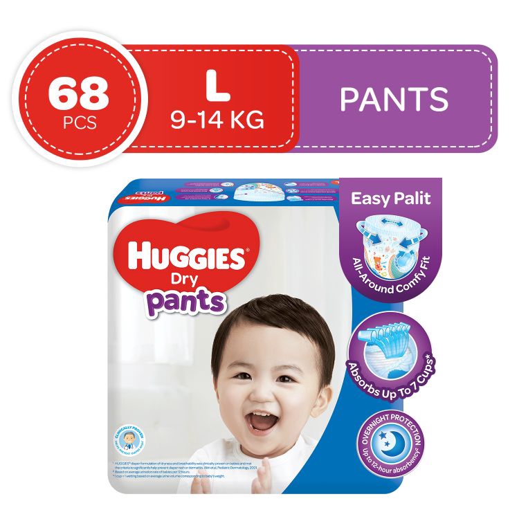 Huggies dry pants hot sale large