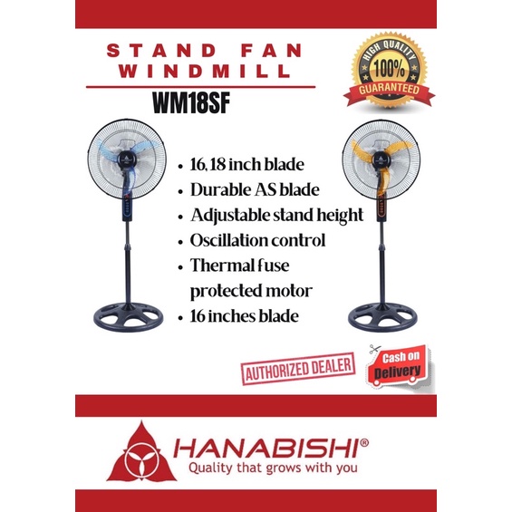 ELECTRICFAN WINDMILL 18SF 18SF 16 18inch blade Oscillation control