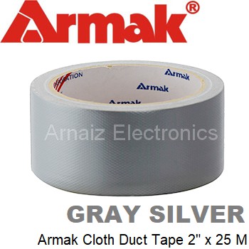 Armak Cloth Duct Tape - Silver Grey Gray Mesh Duck Tape 2 inch x 82 ...