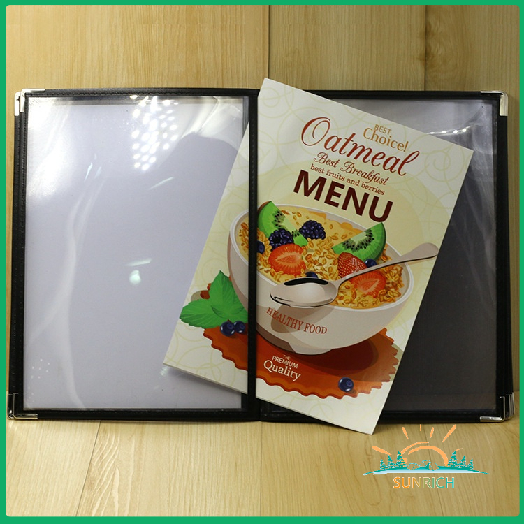 SUNRICH Restaurant Menu Covers for A4 Size Menu Cover Cook Book