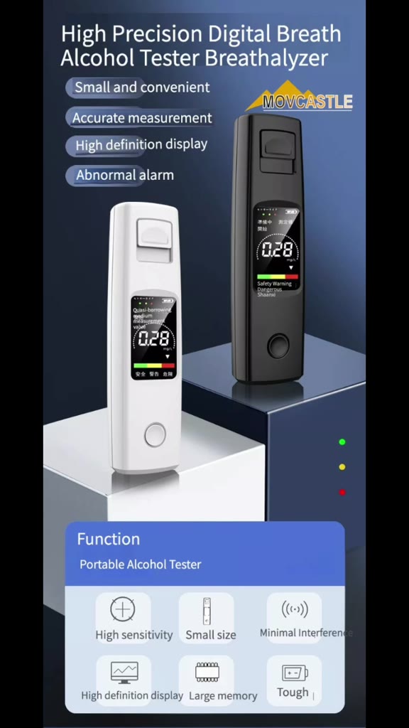 Alcometer Breathalyzer High Precision Digital Breath Alcohol Tester ...