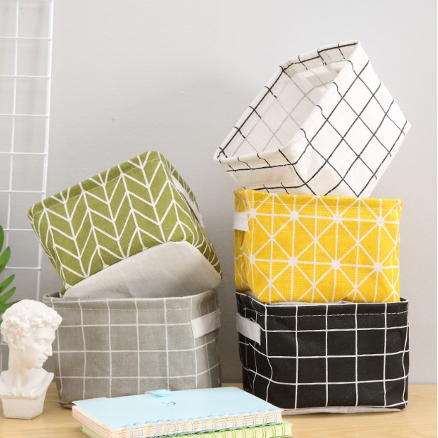 Nordic style fabric storage basket Cotton Linen Creative Storage box ...