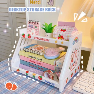 Multifunctional Double-Layer Storage Shelf: Desktop Storage Rack, Plastic  Desk Shelves, Cosmetic and Sundries Organizer Storage Solution