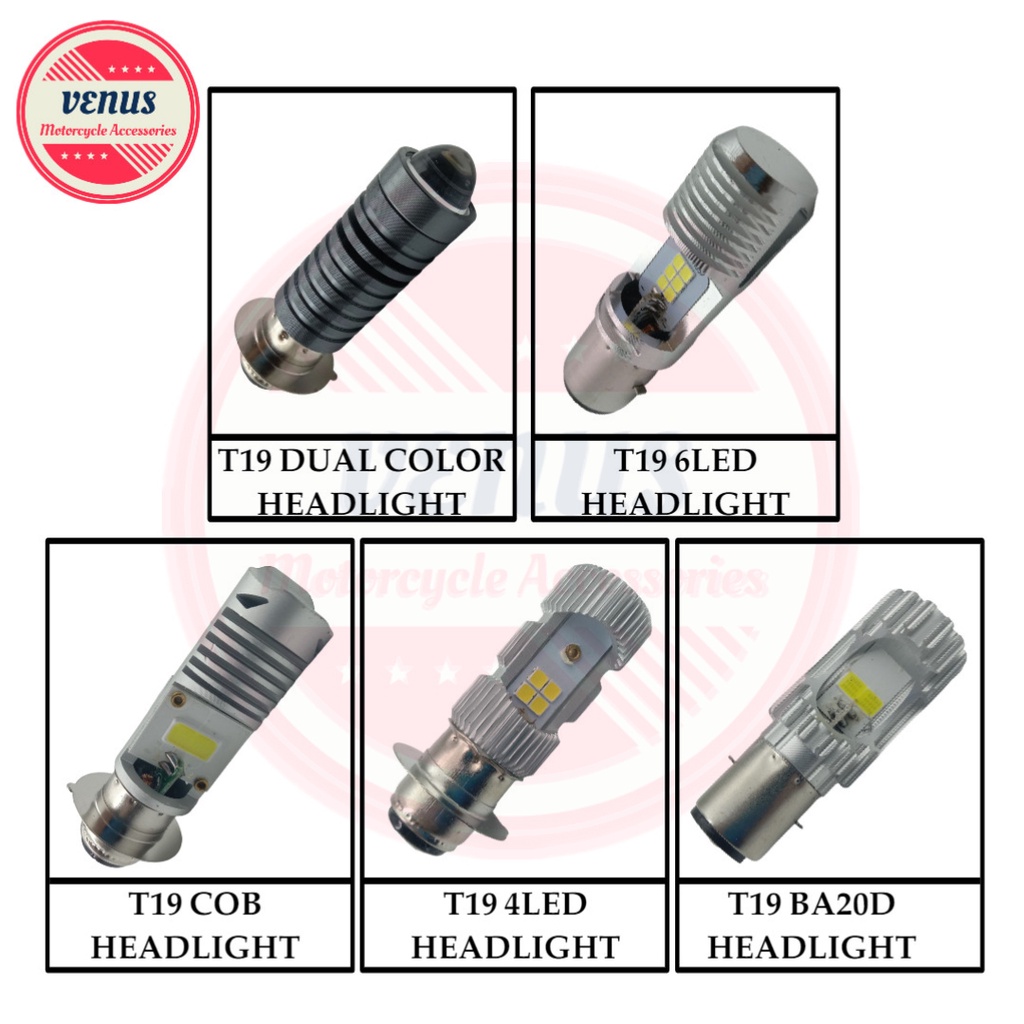 Venus Motorcycle Headlight LED Bulb T19/H4 Headlight For Motorcycle ...