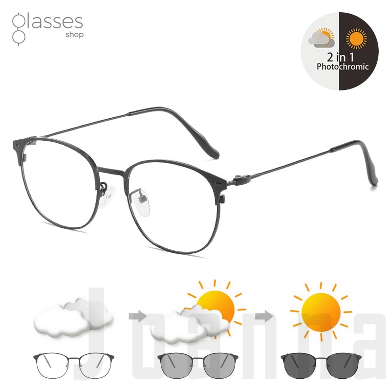 Anti Sunlight/Radiation Photochromic Sunglasses For Women/Men Blue Light  Eyeglasses UV400 Discolour Change Countenance Eyewear