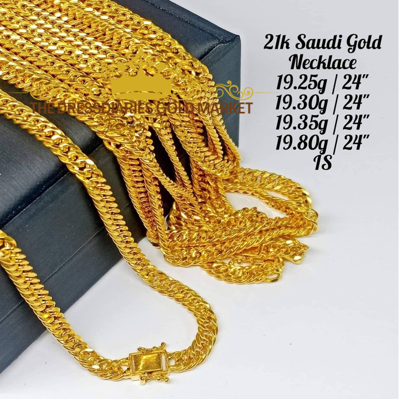 21K KARAT REAL GOLD PAWNABLE SAUDI GOLD NECKLACE | Shopee Philippines