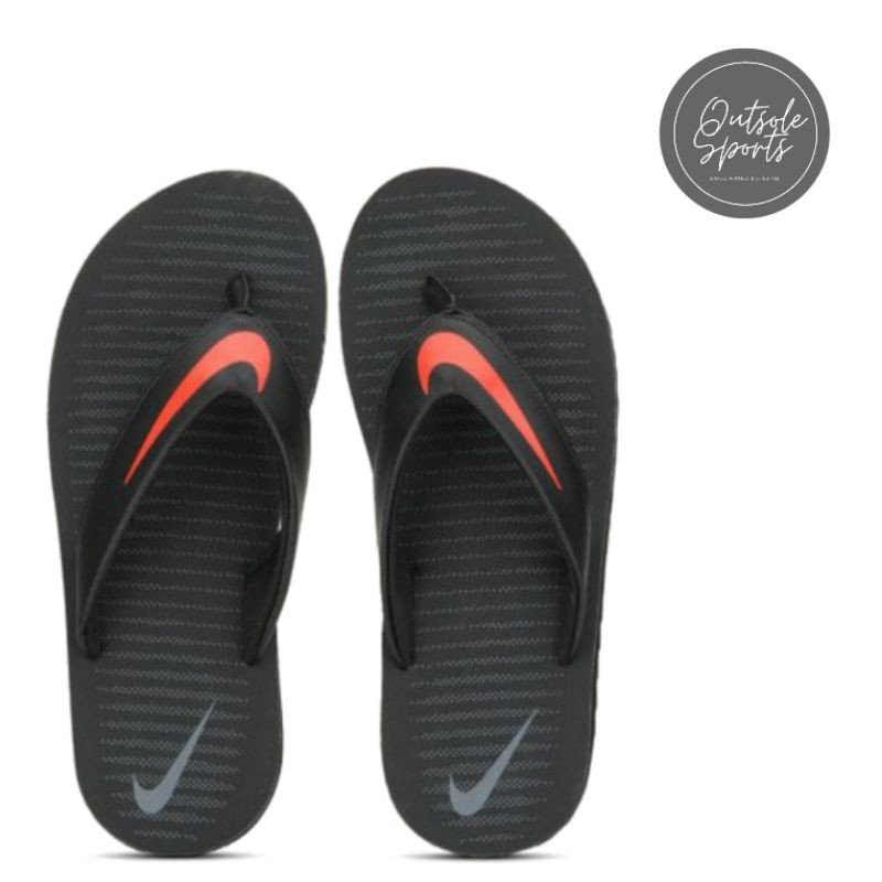 Nike chroma thong hotsell 5 black flip flops