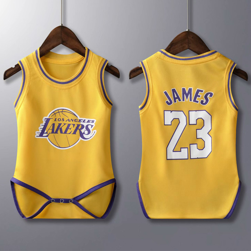 Lakers #24 Basketball Bodysuits Baby Kids Sleeveless Basketball Jerseys  Tracksuit Playsuit Romper Outfit Jumpsuit Clothes Crawling yellow-100(cm) :  : Fashion