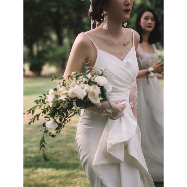 Mermaid Light Wedding Dress Sexy Trailing Luxury Sen Is Thin Bride French Retro
