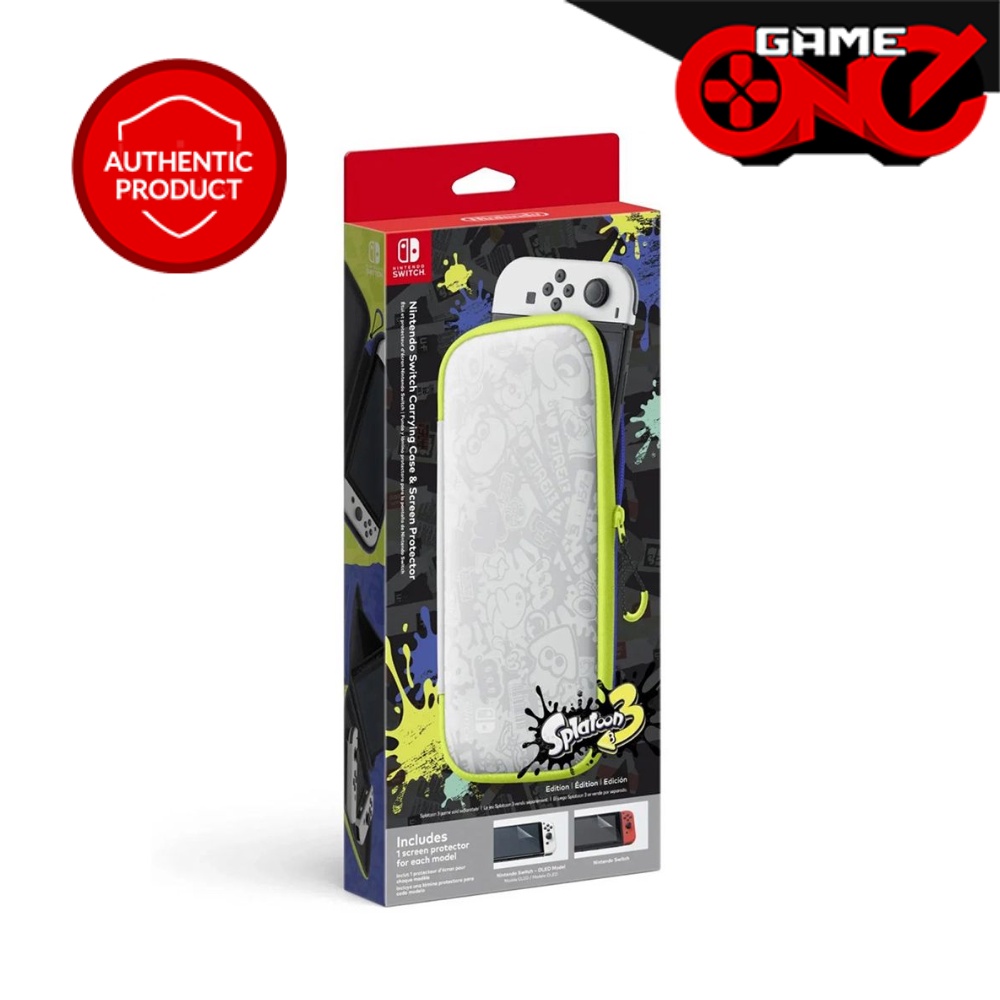 Nintendo Switch OLED Carrying Case & Screen Protector Splatoon 3 ...