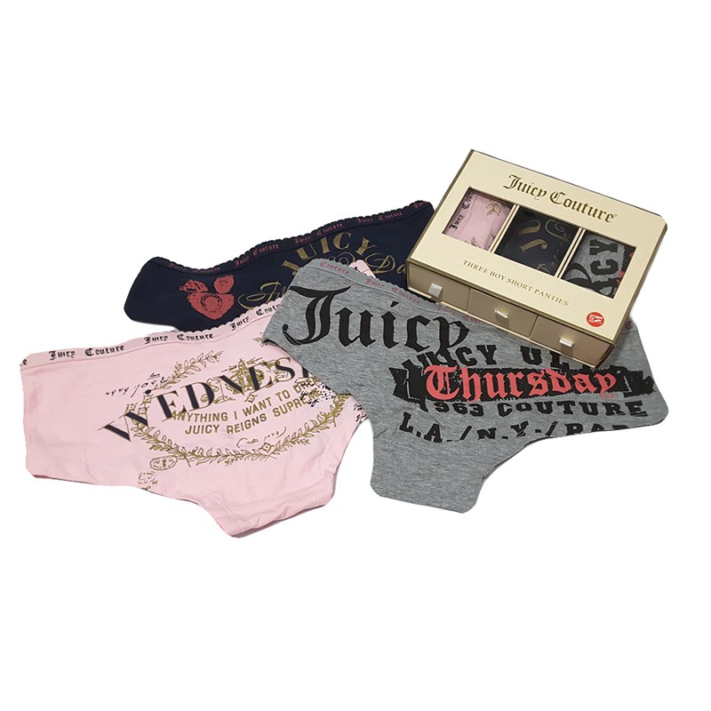 Juicy Couture Panties In A Box, Set of 3