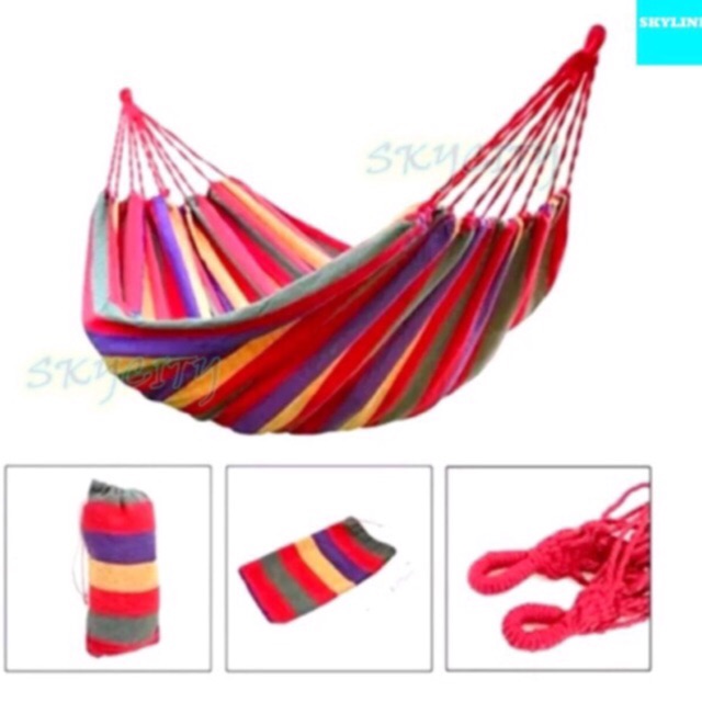 Portable Cotton Rope Outdoor Hammock Duyan | Shopee Philippines