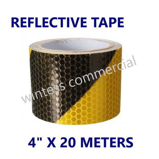 Yellow Black Night Safety Reflective Tape Warning Tape Film Sticker Shopee Philippines