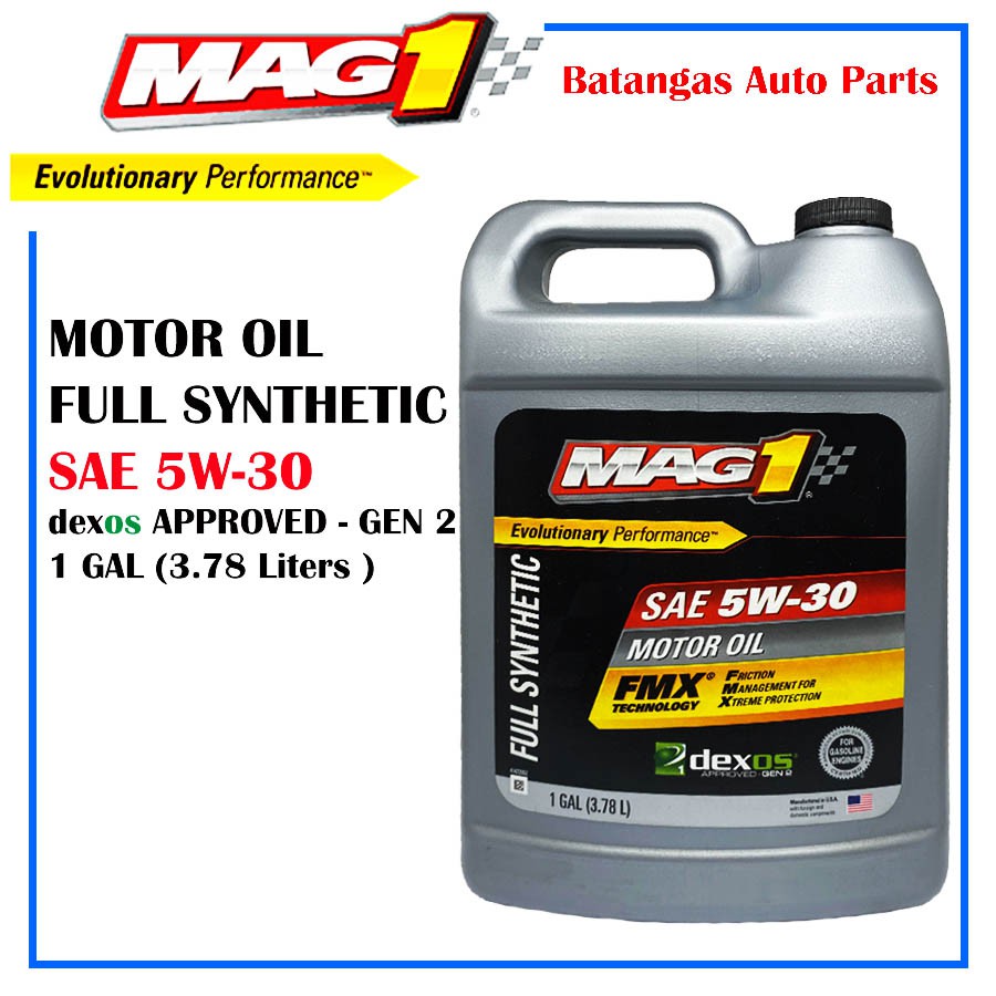MAG1 SAE 5W30 Full Synthetic Motor Oil Dexos Approved Gen 2 1GALLON Shopee Philippines