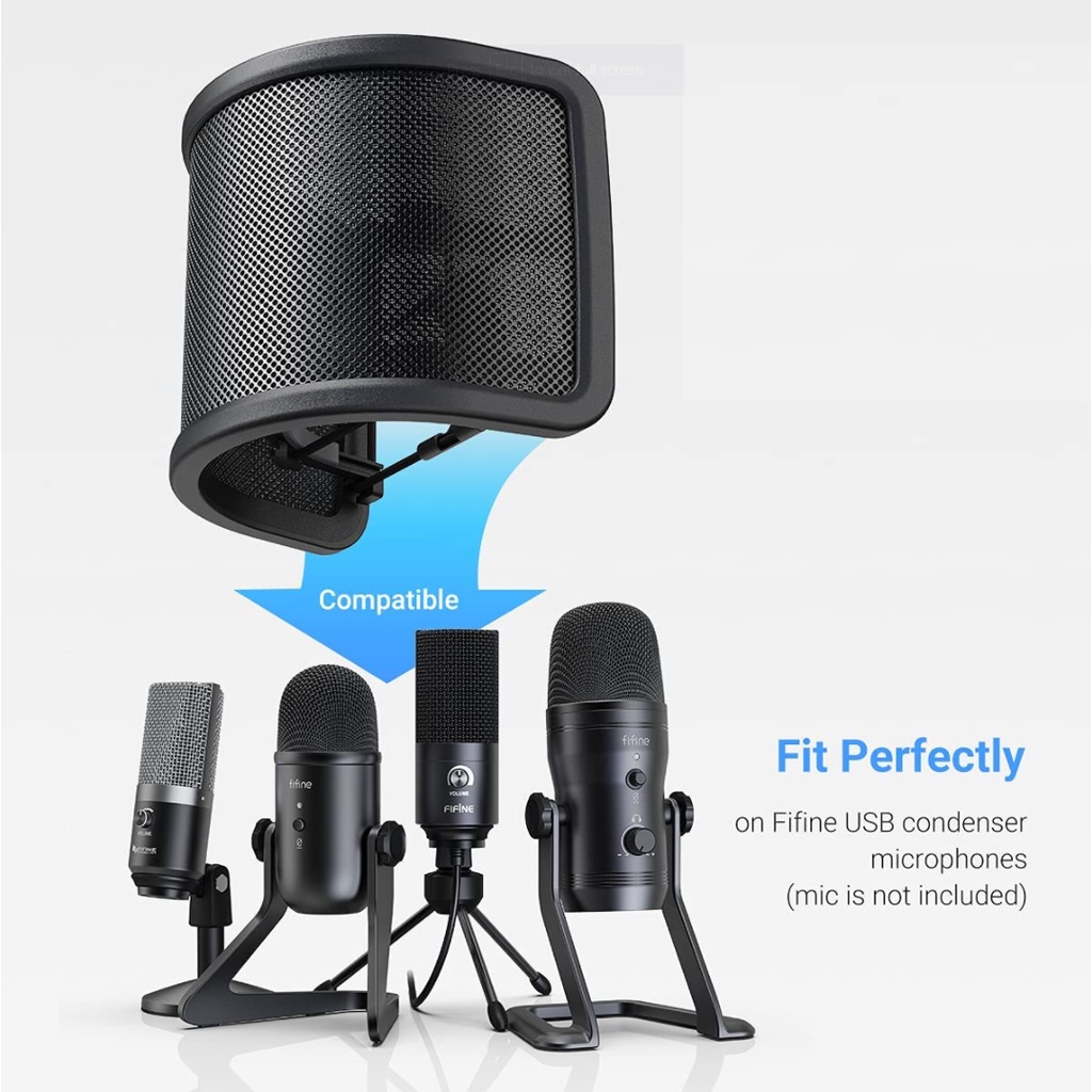 Pop Filter for blue yeti microphone pack of 1 ( microphone not included