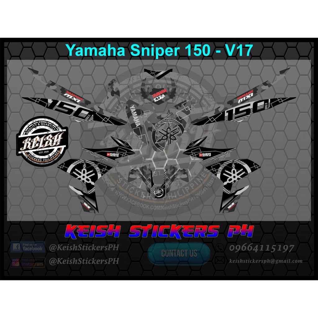 Decals for Yamaha Sniper 150 - V17 | Shopee Philippines