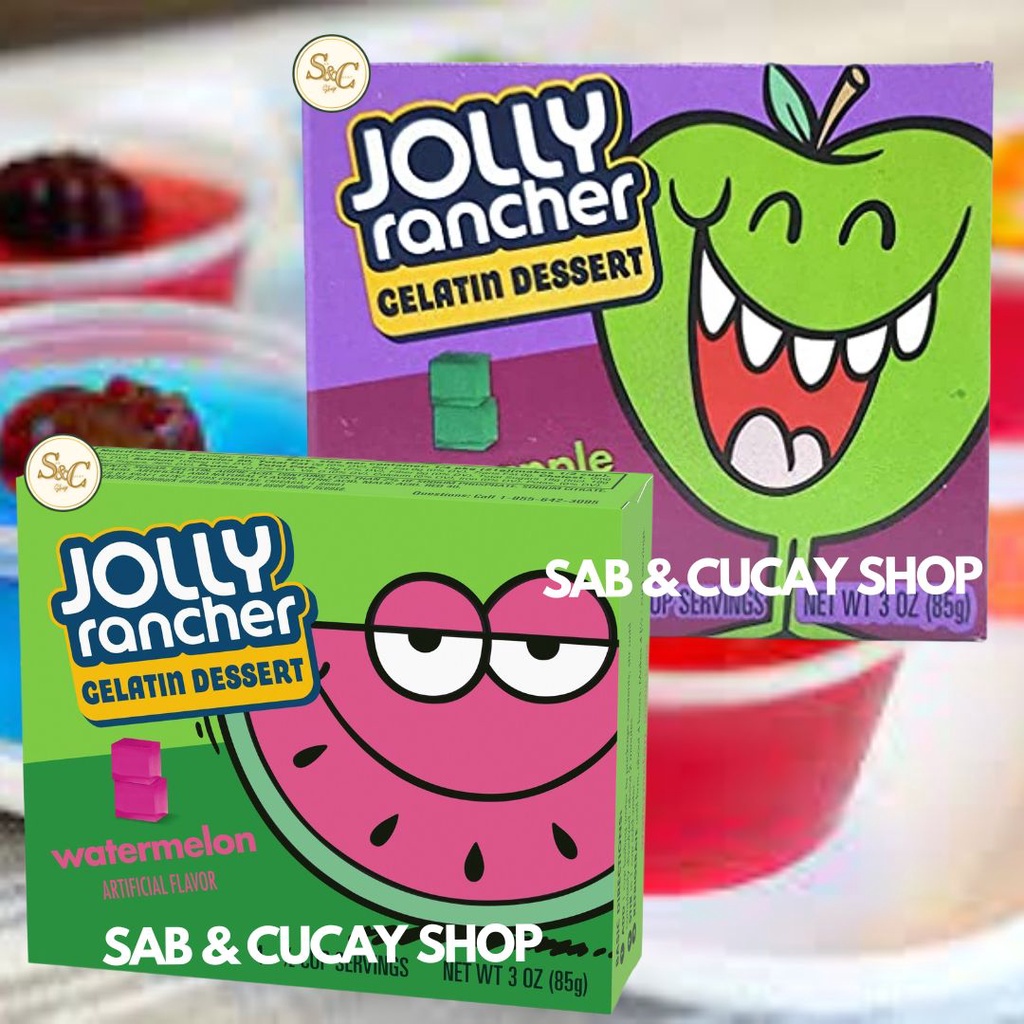 Jolly Rancher Gelatin Green Apple, Watermelon Shopee Philippines