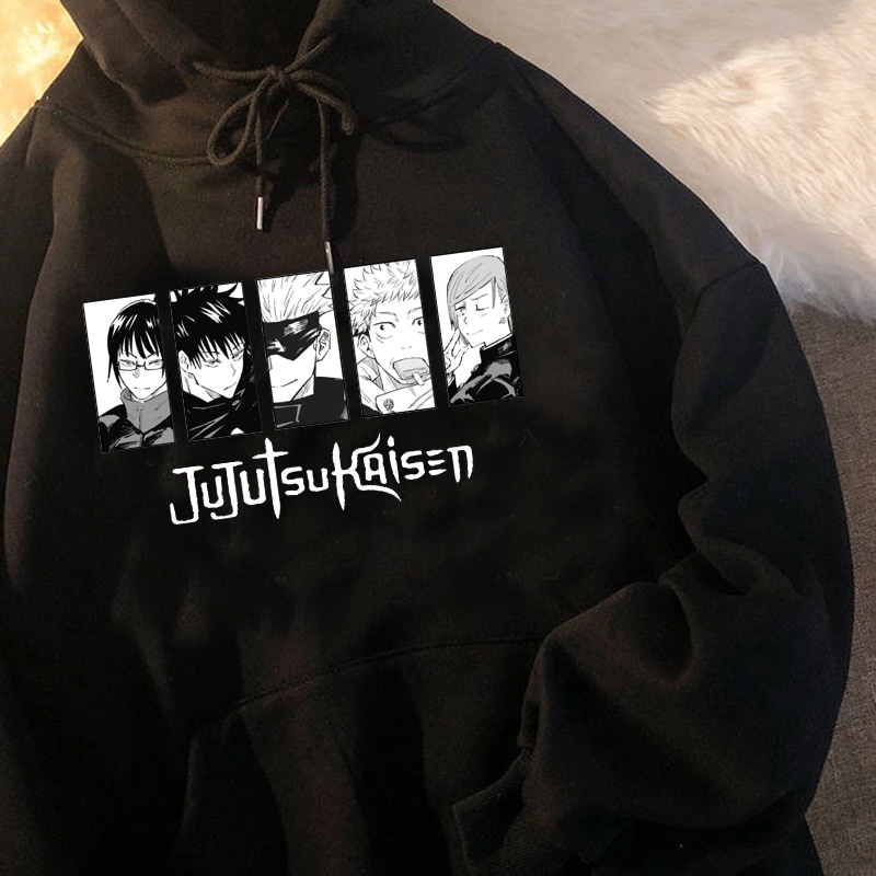 Japanese Anime Jujutsu Kaisen Gojo Satoru Graphic Hoodies Women Kawaii