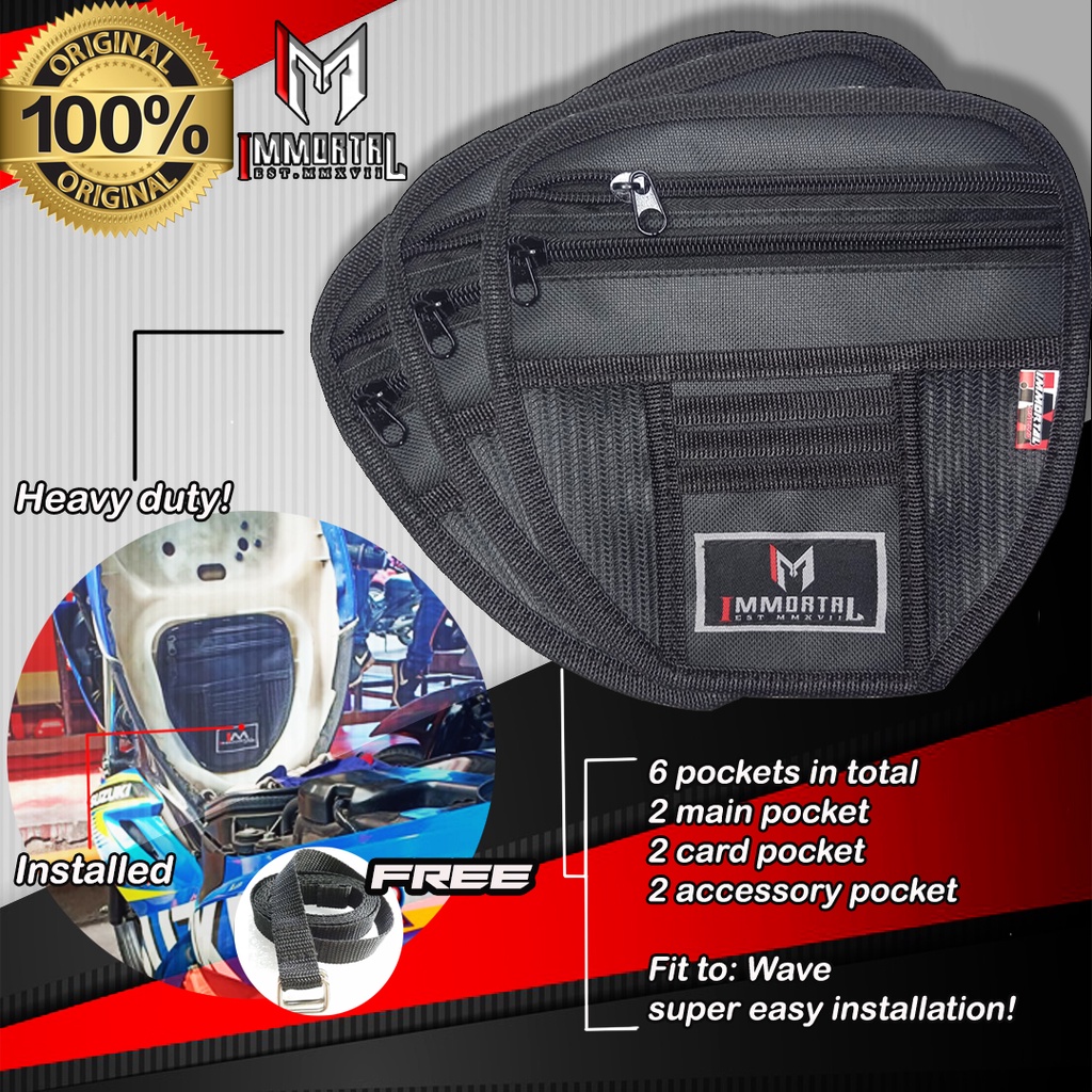 Honda Wave 100 alpha seat ORGANIZER. FREE sticker | Shopee Philippines